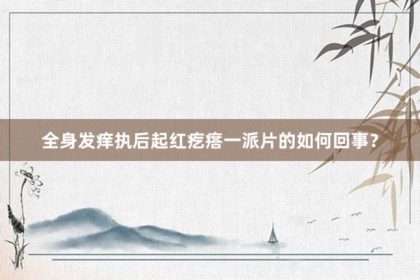 全身发痒执后起红疙瘩一派片的如何回事？